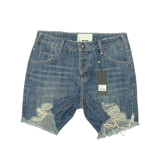 ONE TEASPOON Rodeo Blue Stevies low rise distressed shorts NEW WITH TAGS - Picture 4 of 8